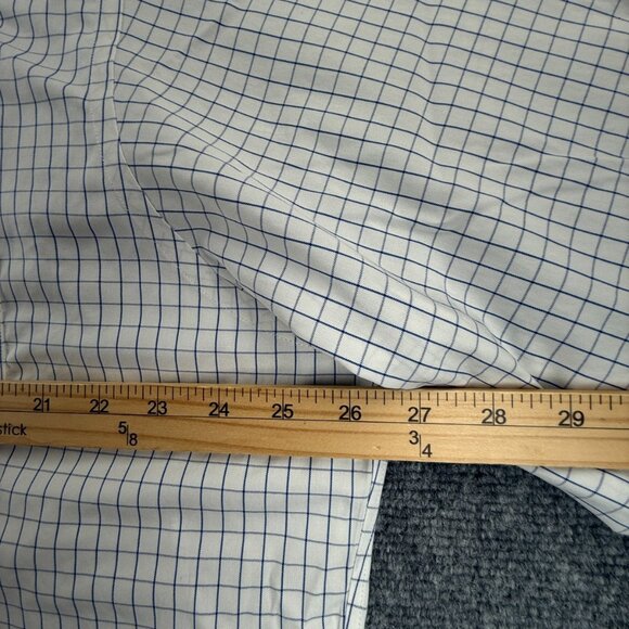 Brooks Brothers 17 34 Traditional Non-Iron Check All Cotton Button-Down Blue - Picture 6 of 11